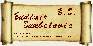 Budimir Dumbelović vizit kartica